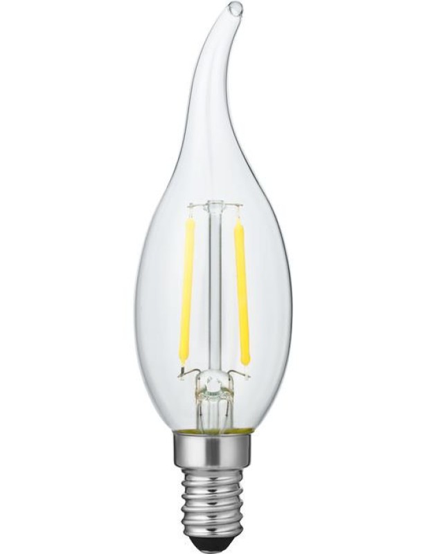 SPL LED Filament Windstoßkerze C35x120 E14 1,5 W 140 lm 2200K klar dimmbar