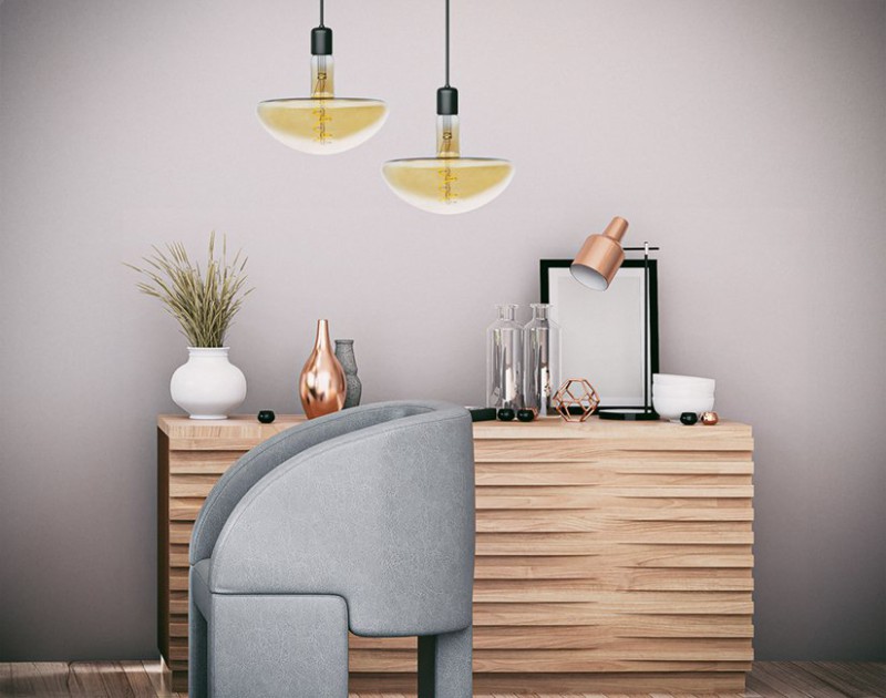 Preview: SPL LED Filament Pilz 200x180 E27 4 W 200 lm 2000K Gold dimmbar
