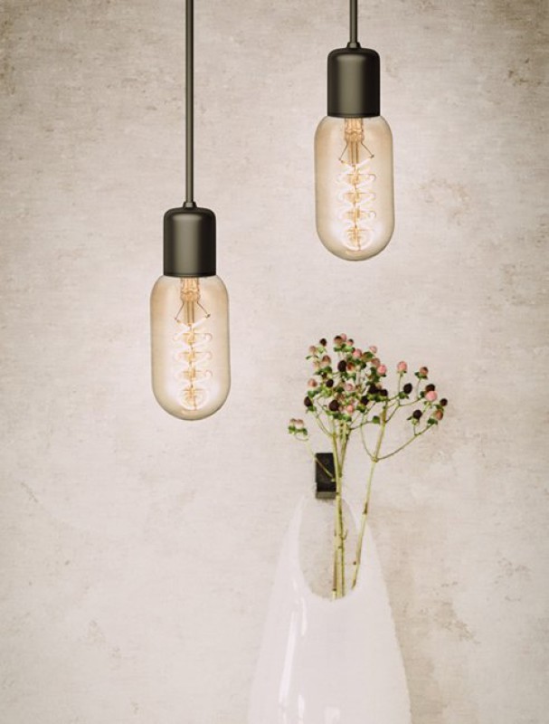 Preview: SPL LED Filament Röhre T45x110 E27 5 W 300 lm 2000K Gold dimmbar