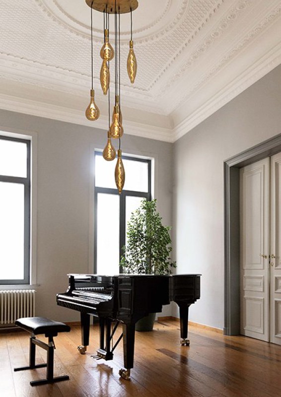Preview: SPL LED Filament Röhre CT120x440 E27 4 W 280 lm 2000K Gold dimmbar