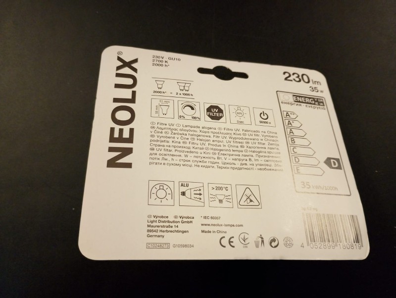 Preview: NEOLUX LM HI-Spot GU10 - 35W 35° VE 2 Stück
