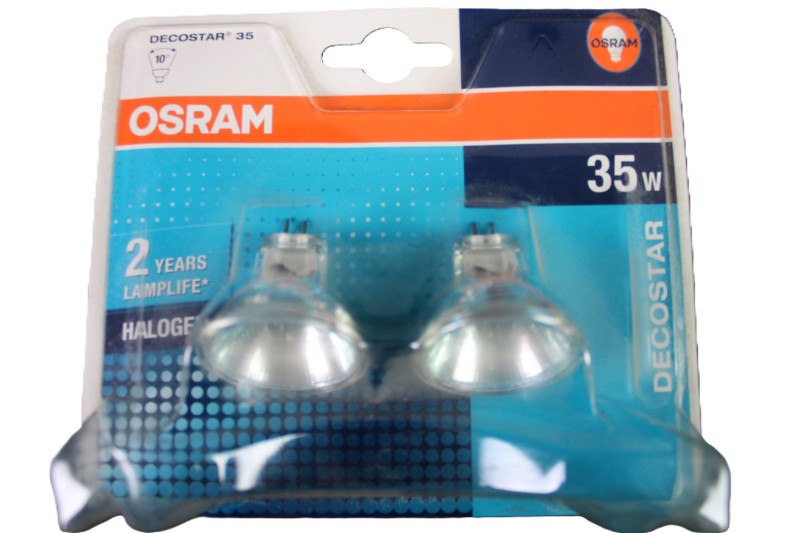 Osram Kaltlichtspiegel Halogen DECOSTAR 35mm 12V GU4 35W 10° 2x