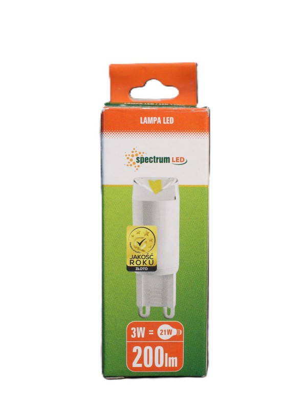 Spectrum LED G9 3W = 21W Stiftsockellampe