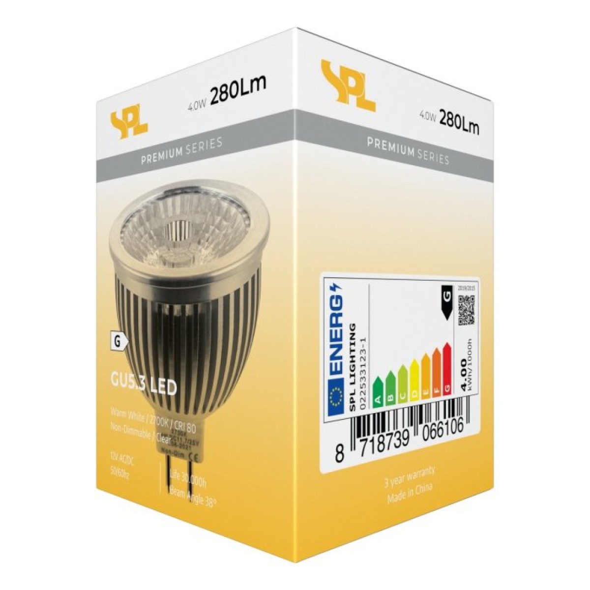 SPL LED Reflektor 50x59 GU5.3 4 W 280 lm 2700K klar