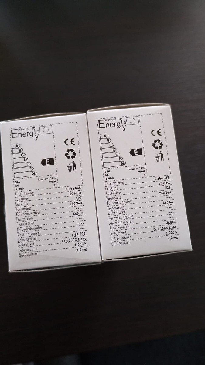 10x BUSCH Tropfenlampe E27 60W opal stoßfest