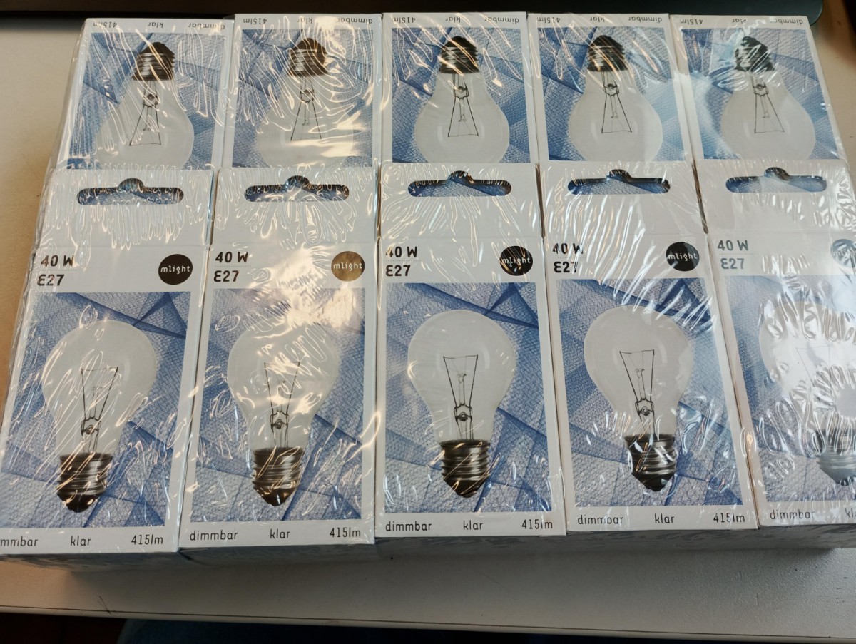 10x Mlight Glühlampe AGL 40W E27 klar