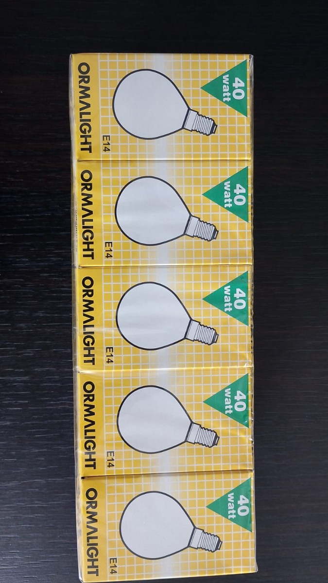 10x ORMALIGHT Tropfenlampe E14 40W matt stoßfest