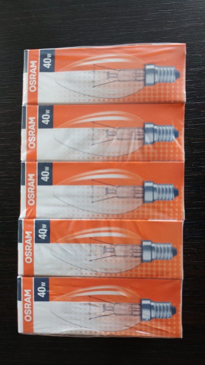 10x OSRAM Kerze 40W E14 klar