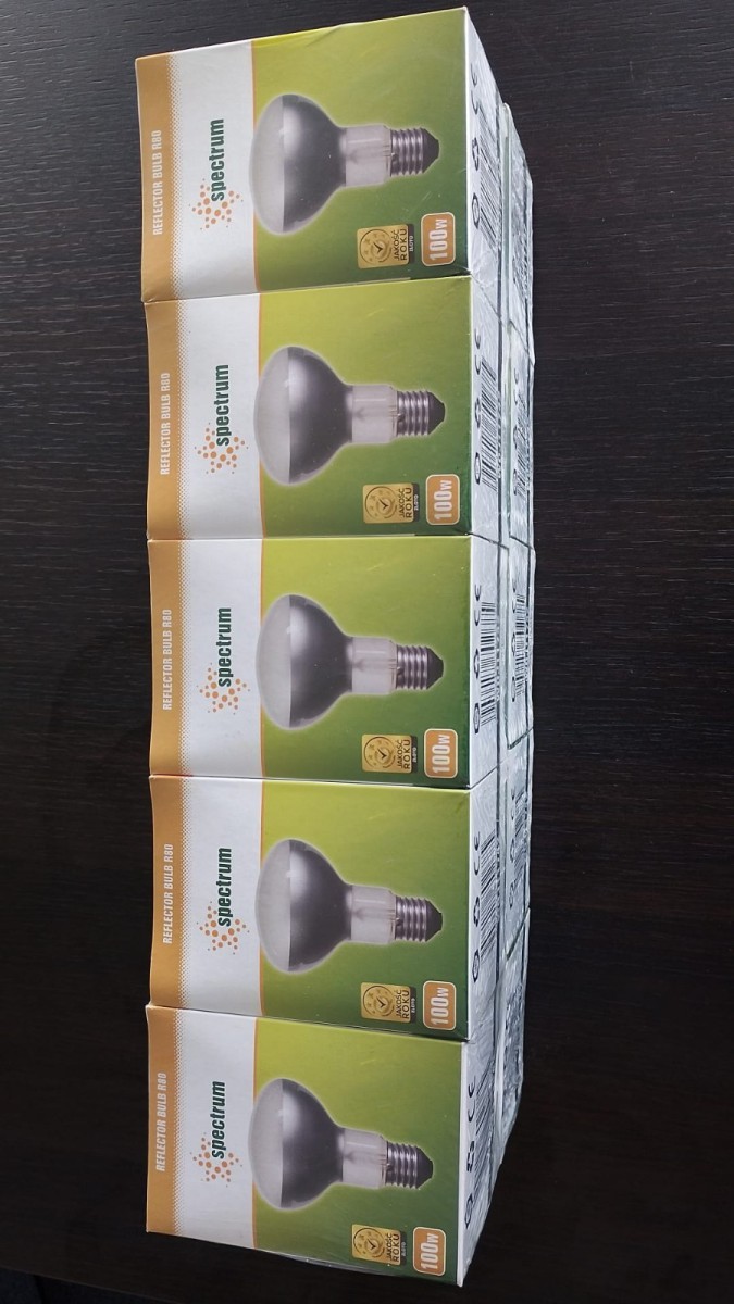 10x Spectrum Reflektorlampe R80 100W E27 matt