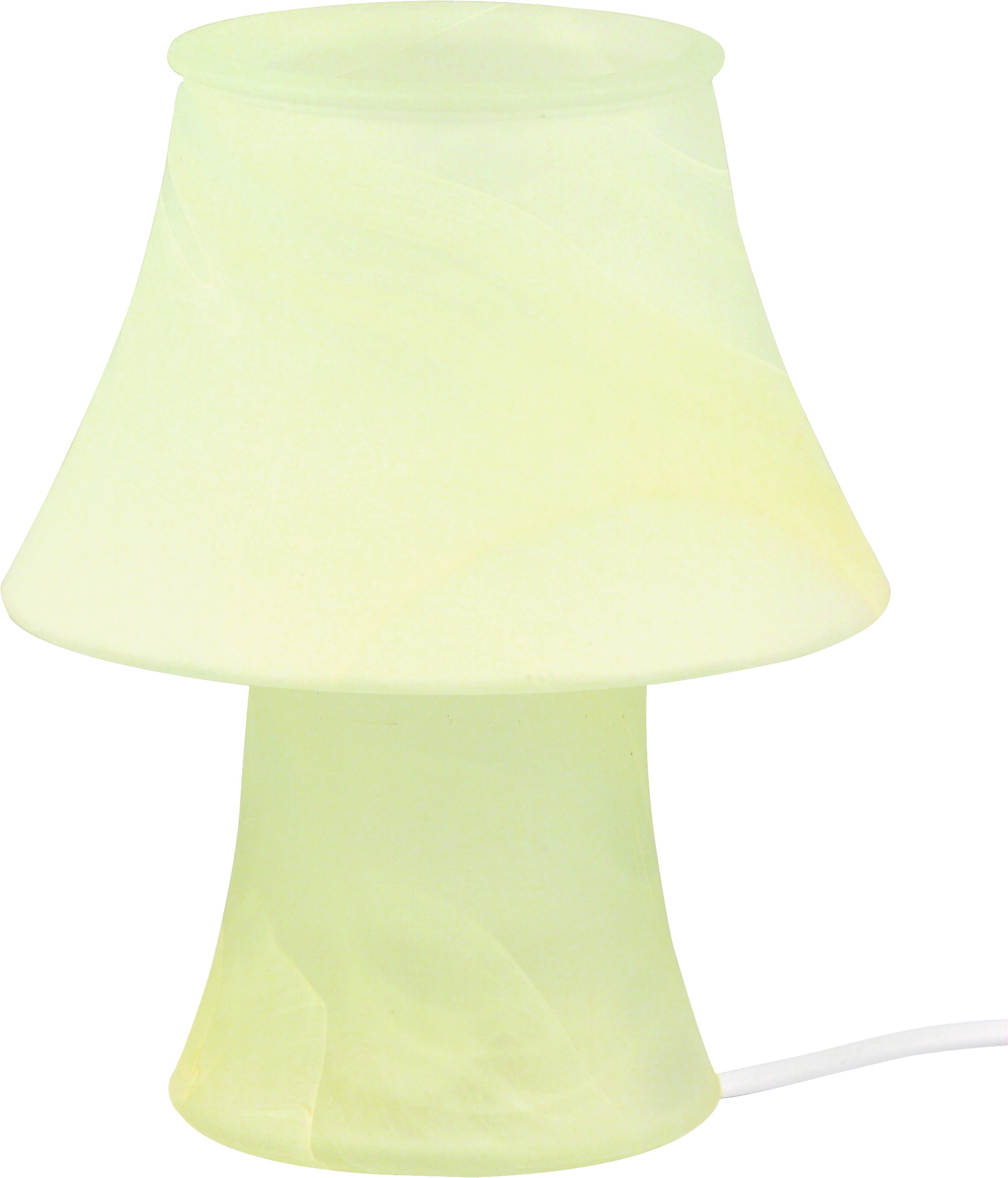 Tischleuchte 20cm mit rundem Fuß in alabasterfarbe