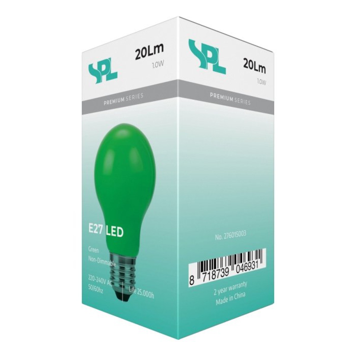 SPL LED Filament Birne A60x105 E27 1 W 20 lm Grün