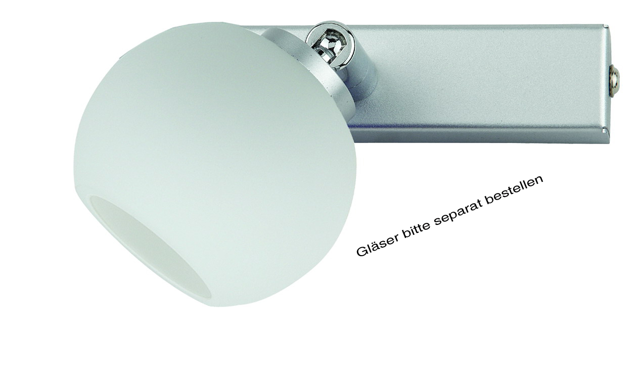 Leiste 1-flammig ohne Glas – 13 × 3 × 2 cm, Auslad