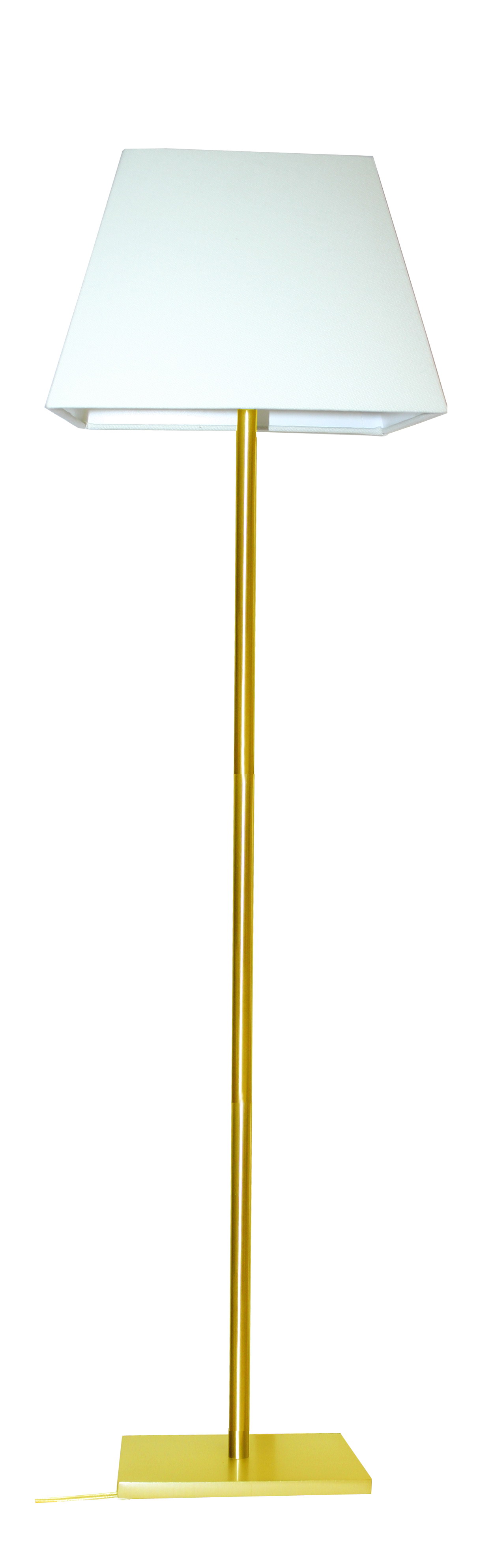 Pascal Stehleuchte 140cm in gold matt, Schirm sepa