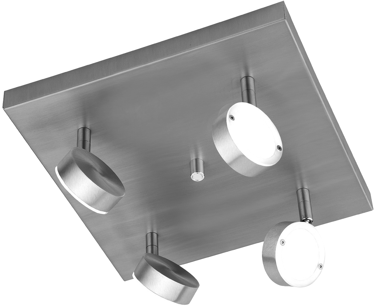 LED Hochvolt-Spot 2,8cmx2,8cm in alu matt 4-flammi