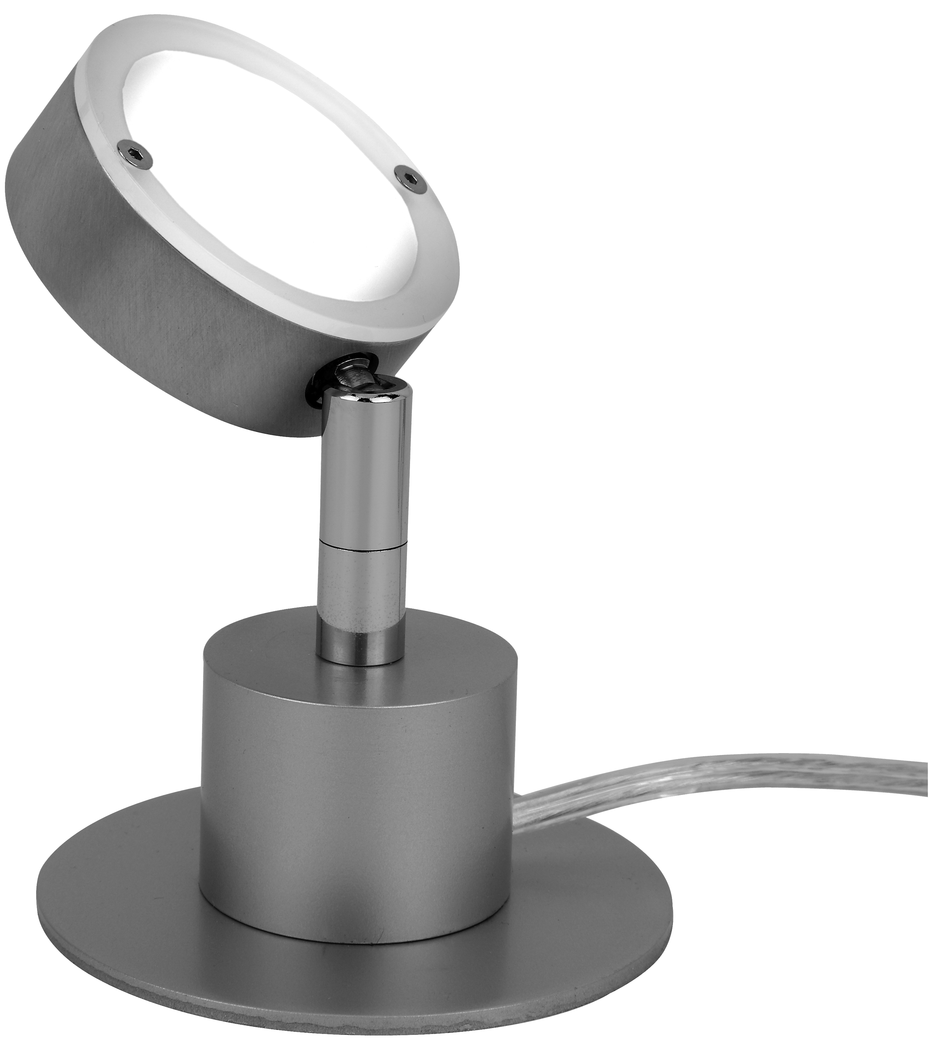 LED Hochvolt-Minispot 15cm mit Schalter in alu mat