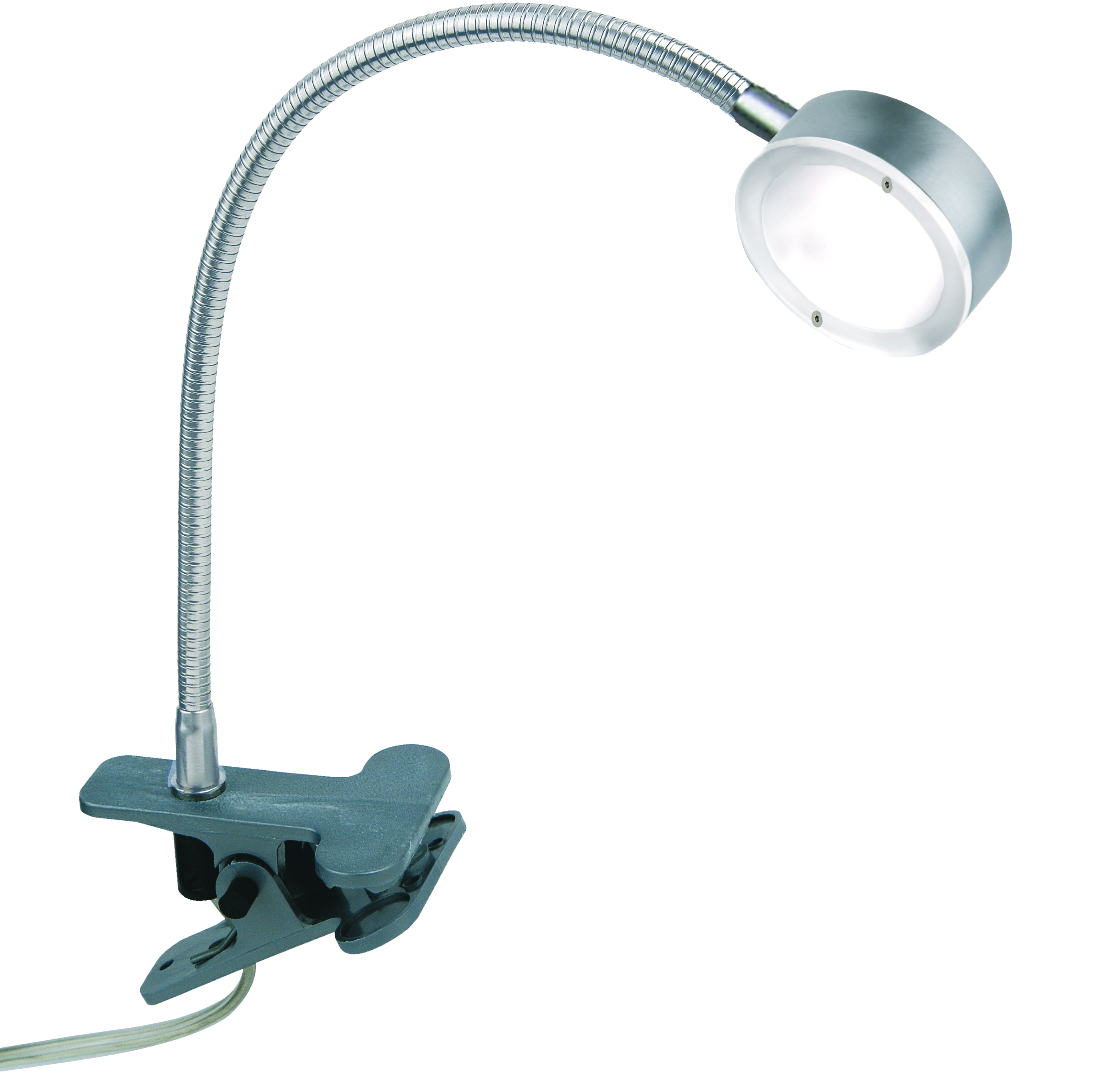 LED HV-Klammerleuchte 4,5 W mit Schalter – Alu mat