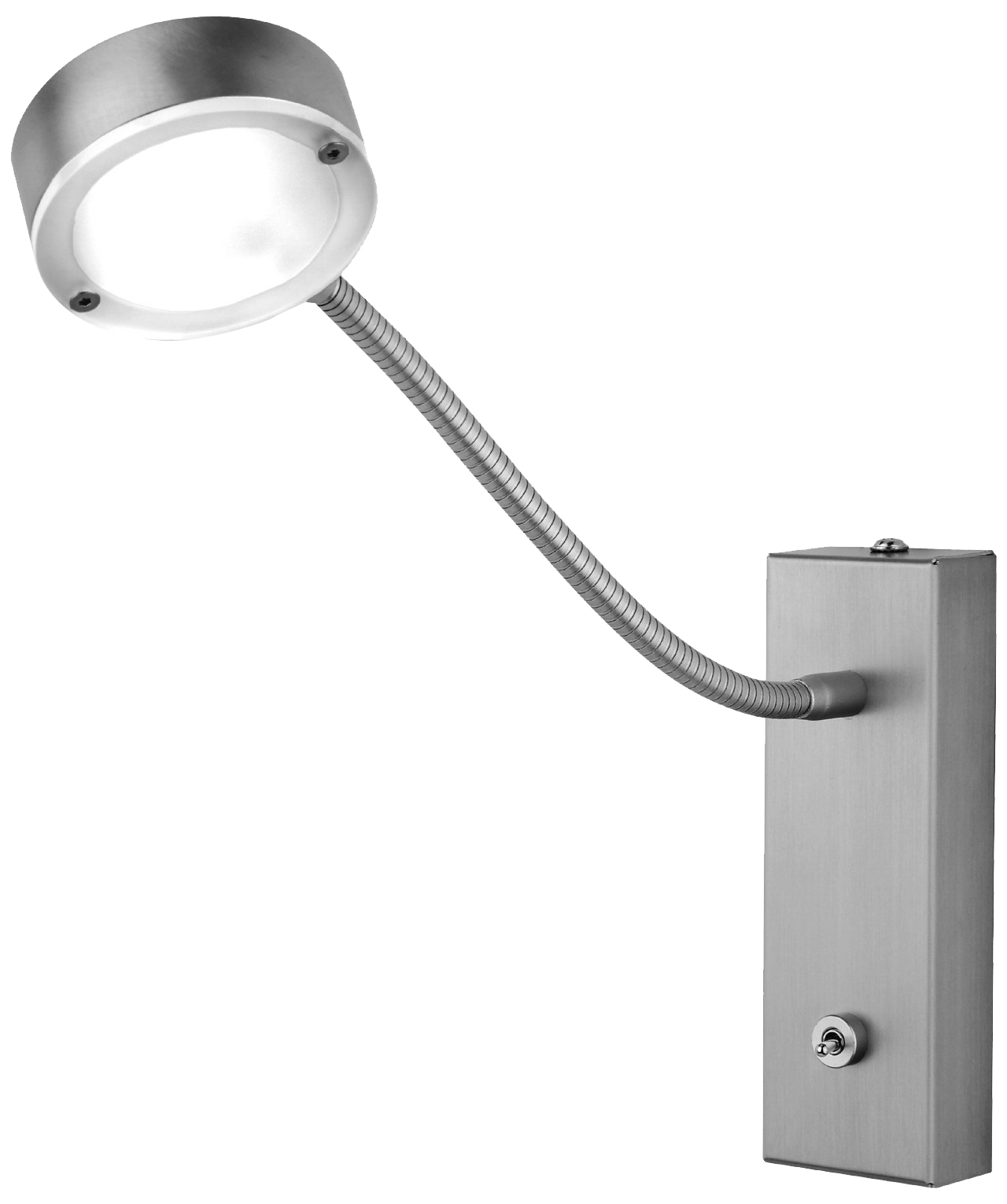 LED-HV-Flex-Wandleuchte mit Schalter in Alu matt