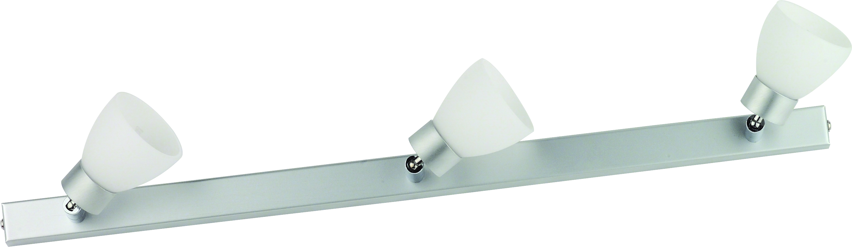 Clite Leiste 56cm in alu matt mit Glas in opal mat