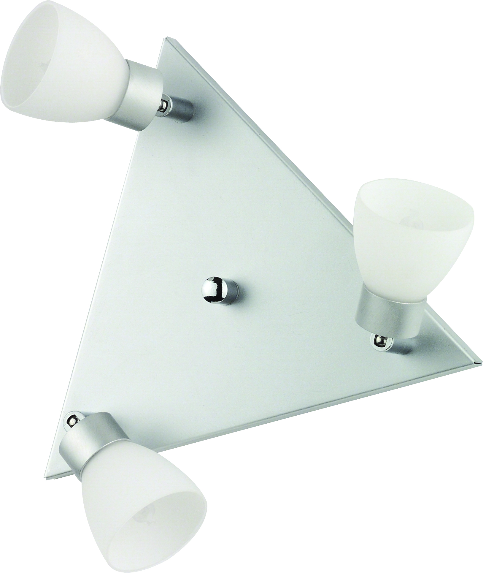 Clite Trioplatte 24cm in alu matt mit Glas in opal