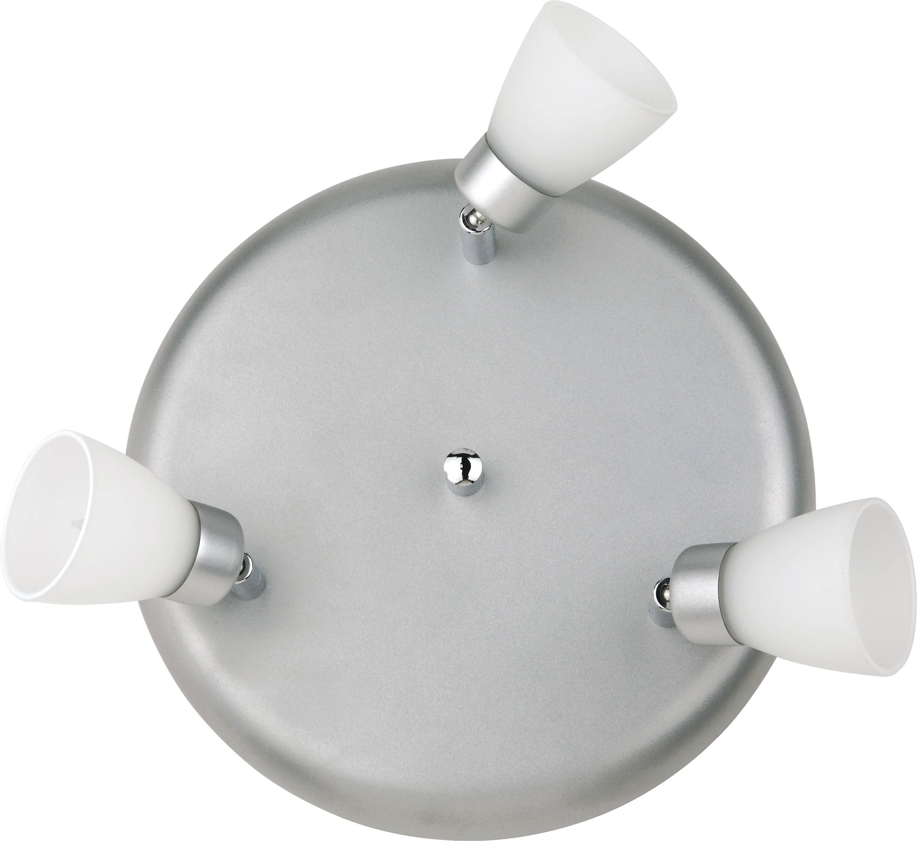 Clite Trioplatte 26cm in alu matt mit Glas in opal