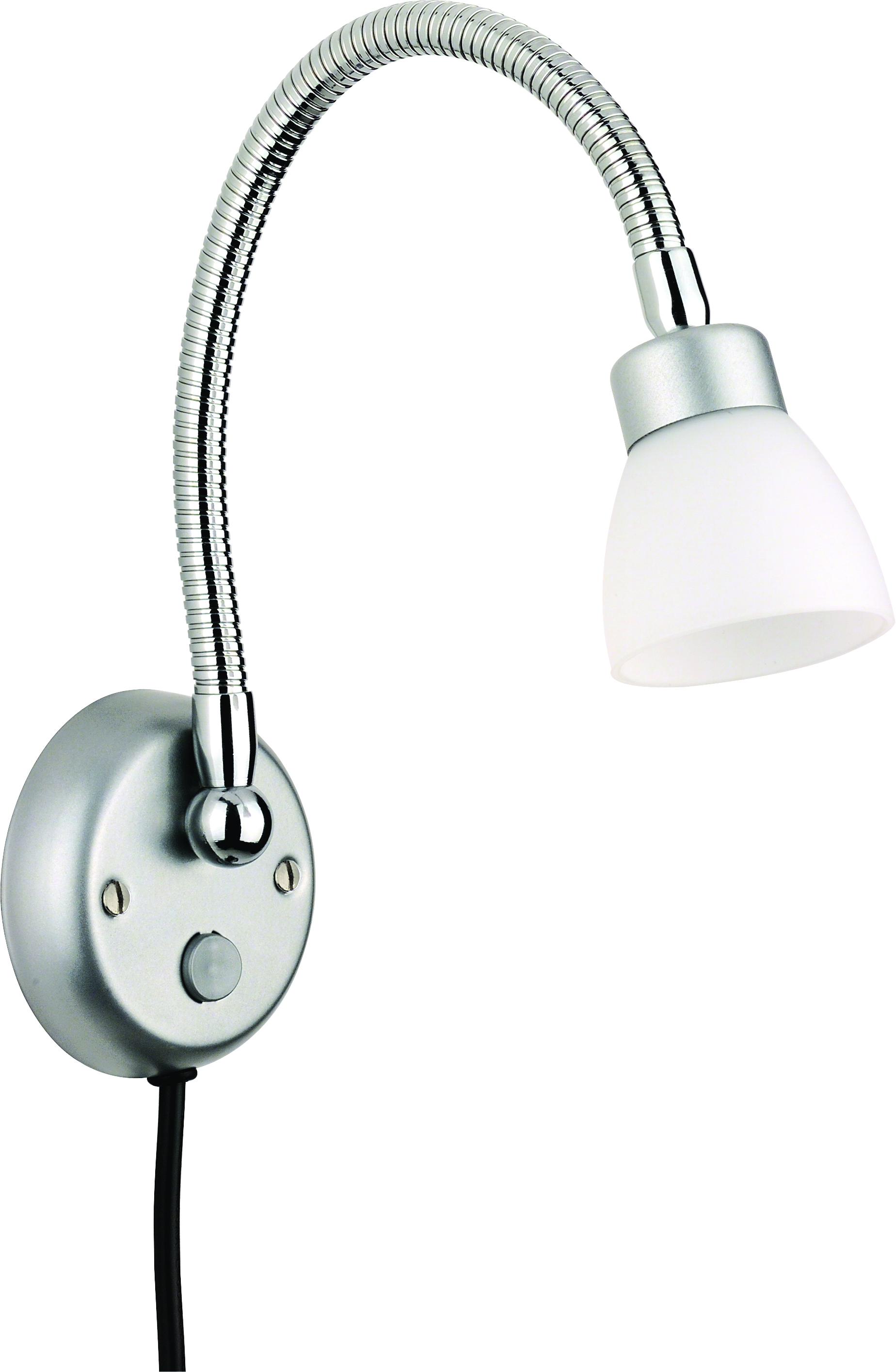 Clite Wandleuchte mit Zugschalter in alu matt mit 