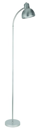 Retro Stehleuchte 155cm in alu matt 1xE27 max. 100