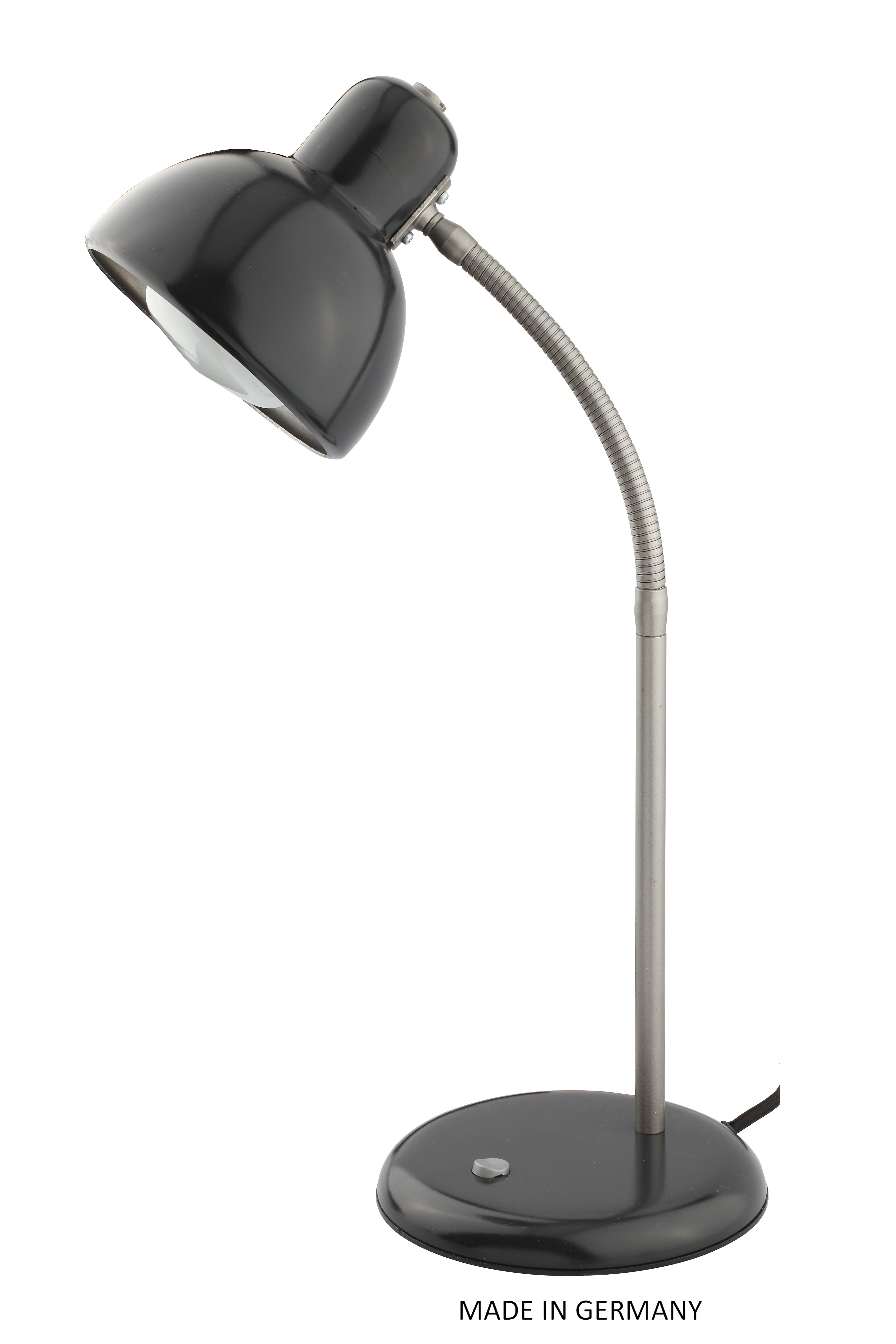 Retro Tischleuchte 45cm in anthrazit 1xE27 max. 10