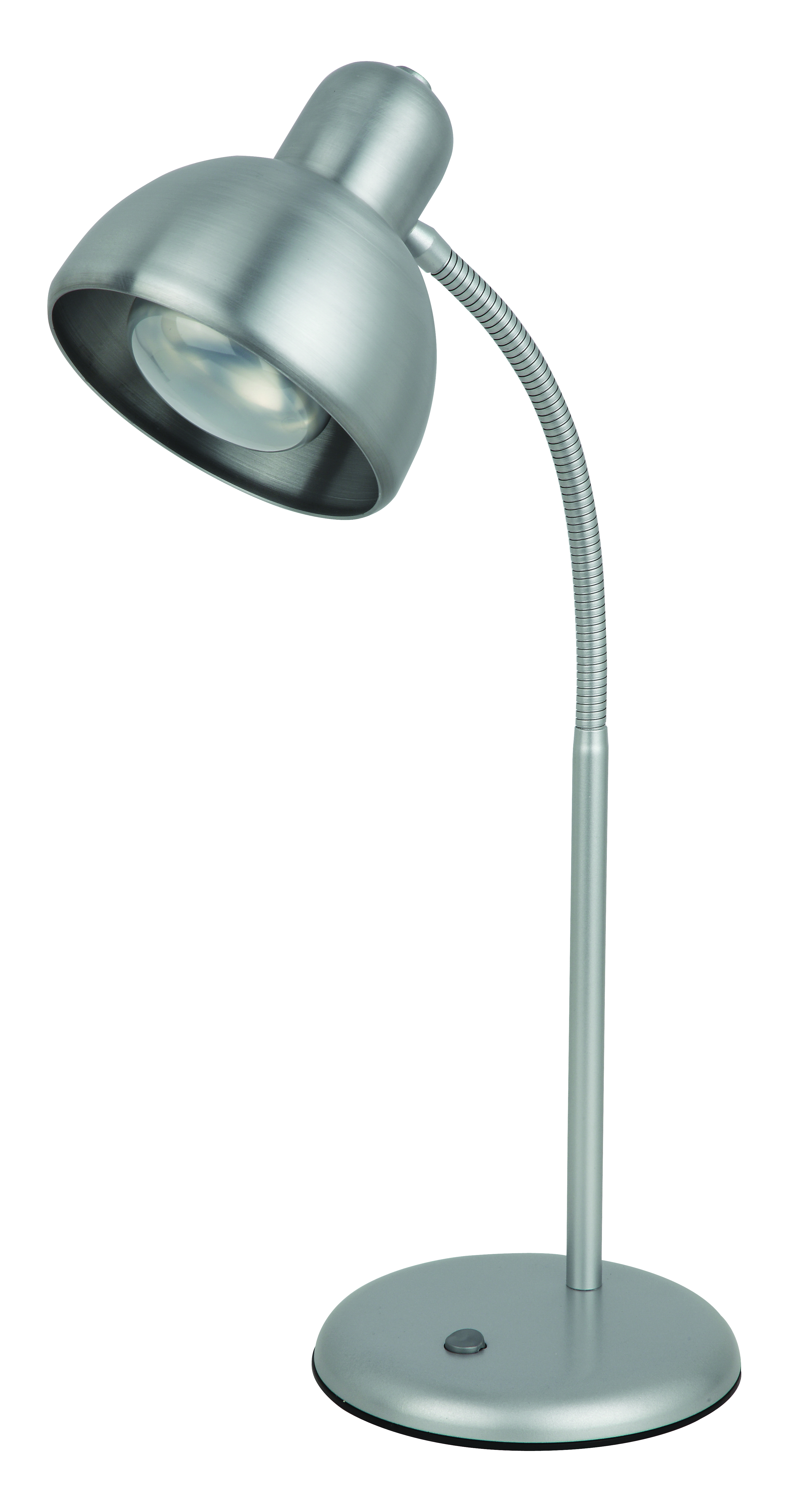 Retro Tischleuchte 45cm in alu matt 1xE27 max. 100