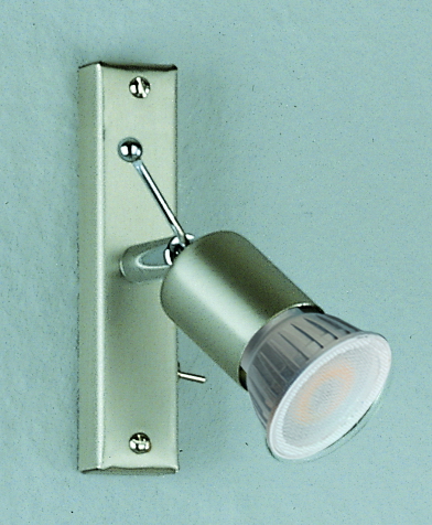 Florida Leiste 13cm mit Schalter in nickel matt 1x