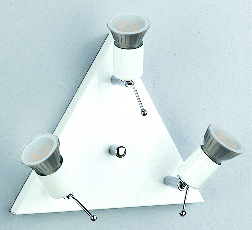 Florida Trioplatte 24cm in weiß 3-flammig 3xGU10 m