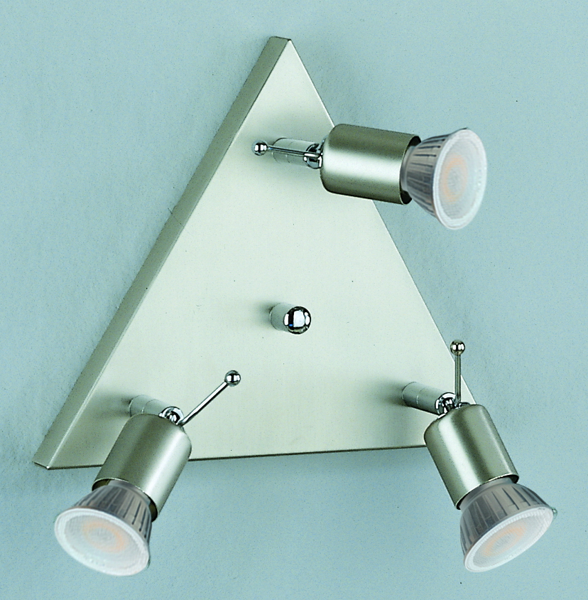 Florida Trioplatte 24cm dimmbar in nickel matt 3-f