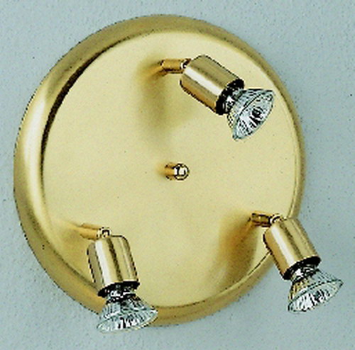 Trioplatte 26cm in messing matt 3-flammig 3xGU10 