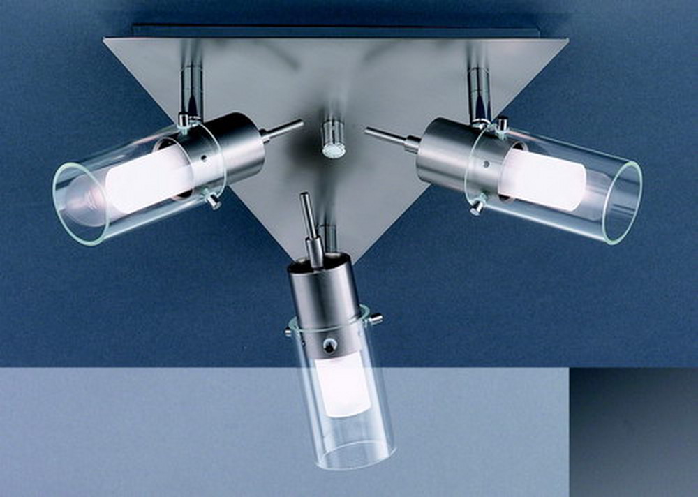 Trioplatte 28cm in nickel matt mit Gläsern in klar