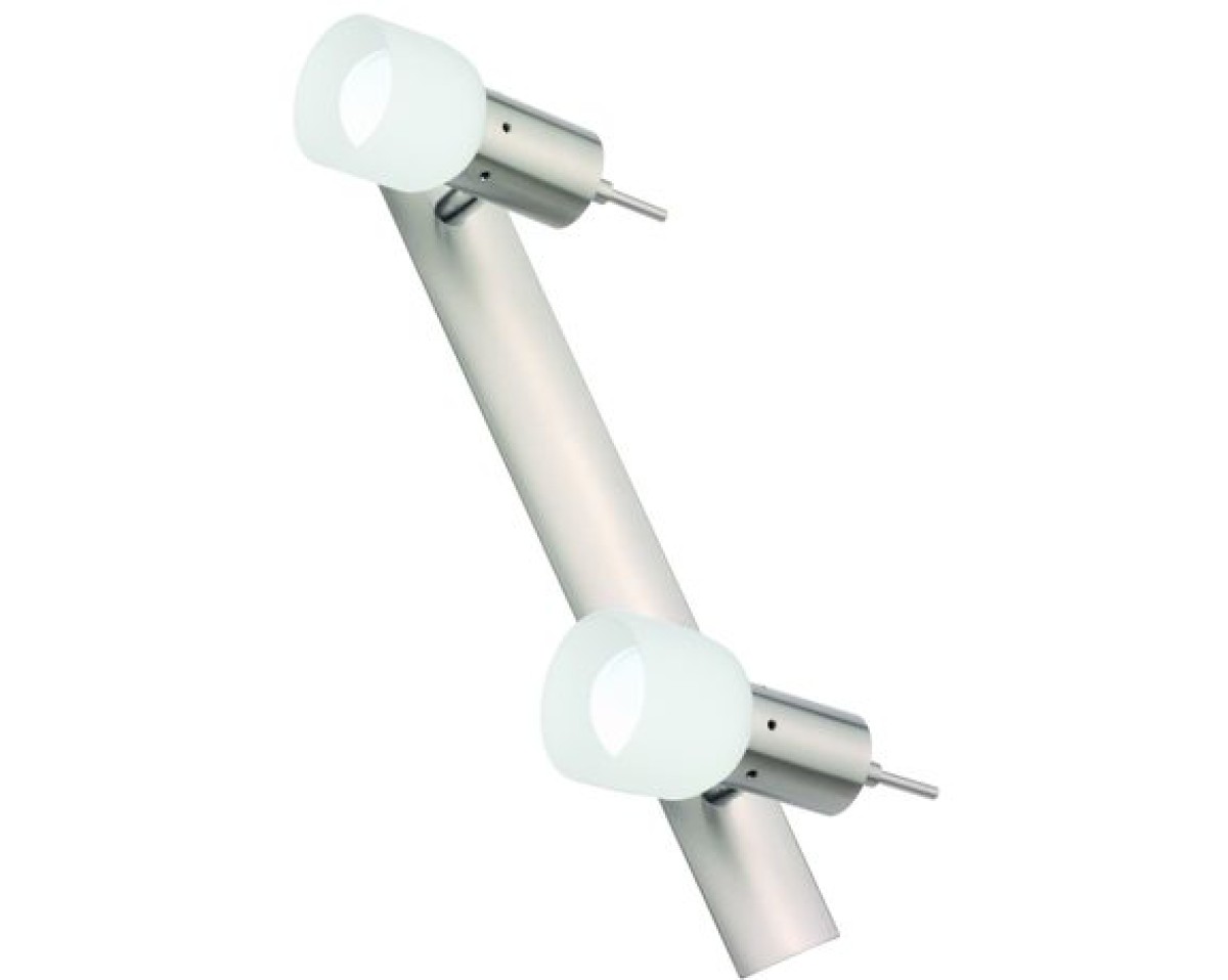 Balance II LED Leiste in Nickel Matt mit Glas in Opal 2-flammig (ohne Leuchtmittel)