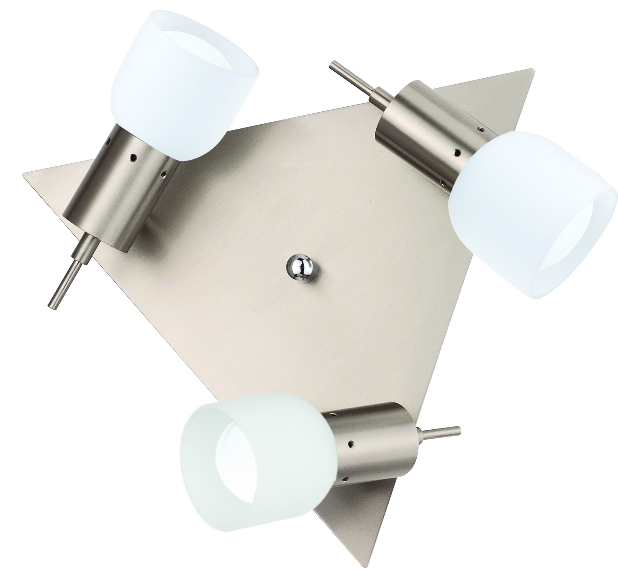 Balance II LED Trioplatte 28cm in nickel matt mit 