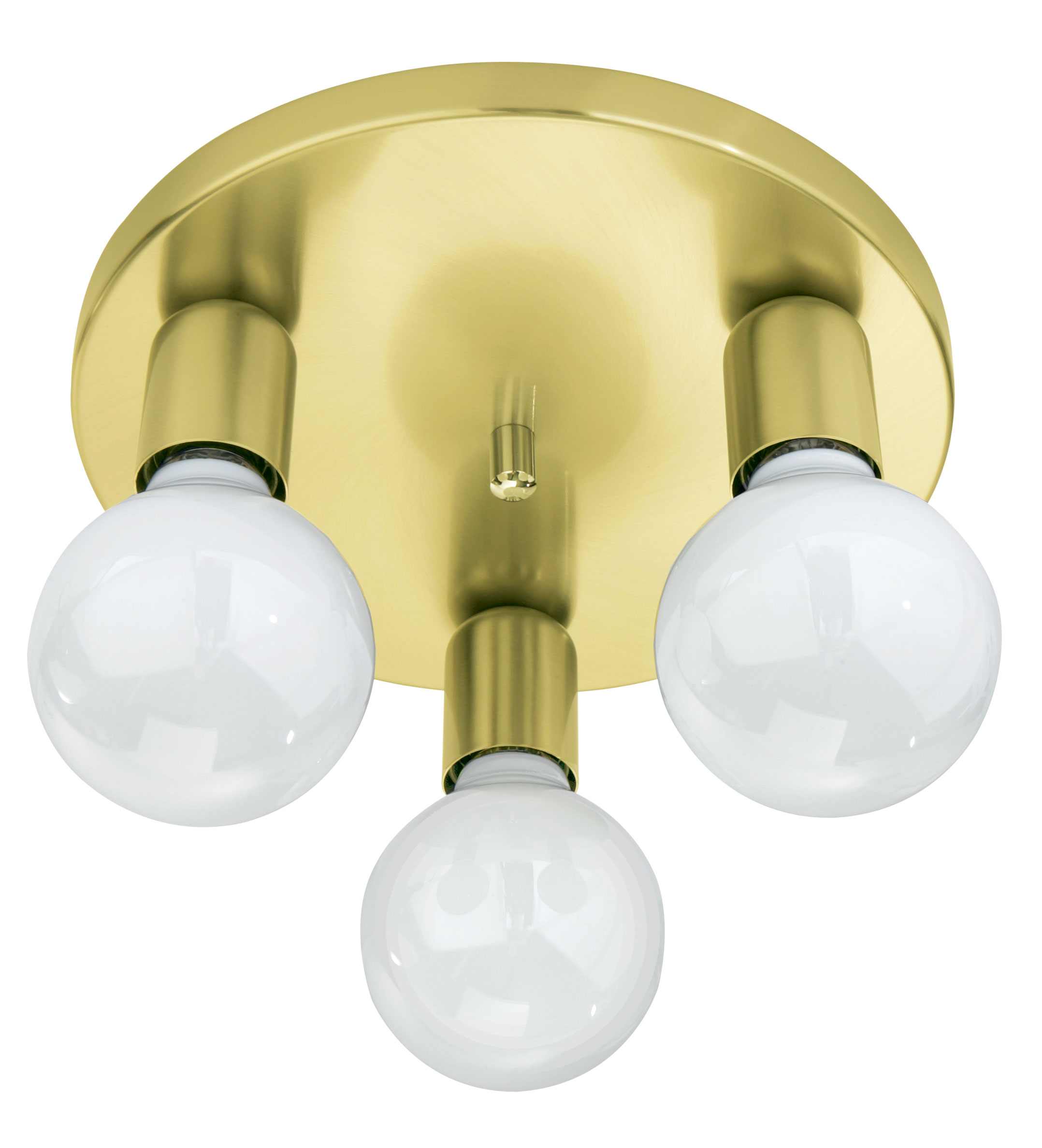 LED Rondell Ø26cm in gold matt, dimmbar 3-flammig 