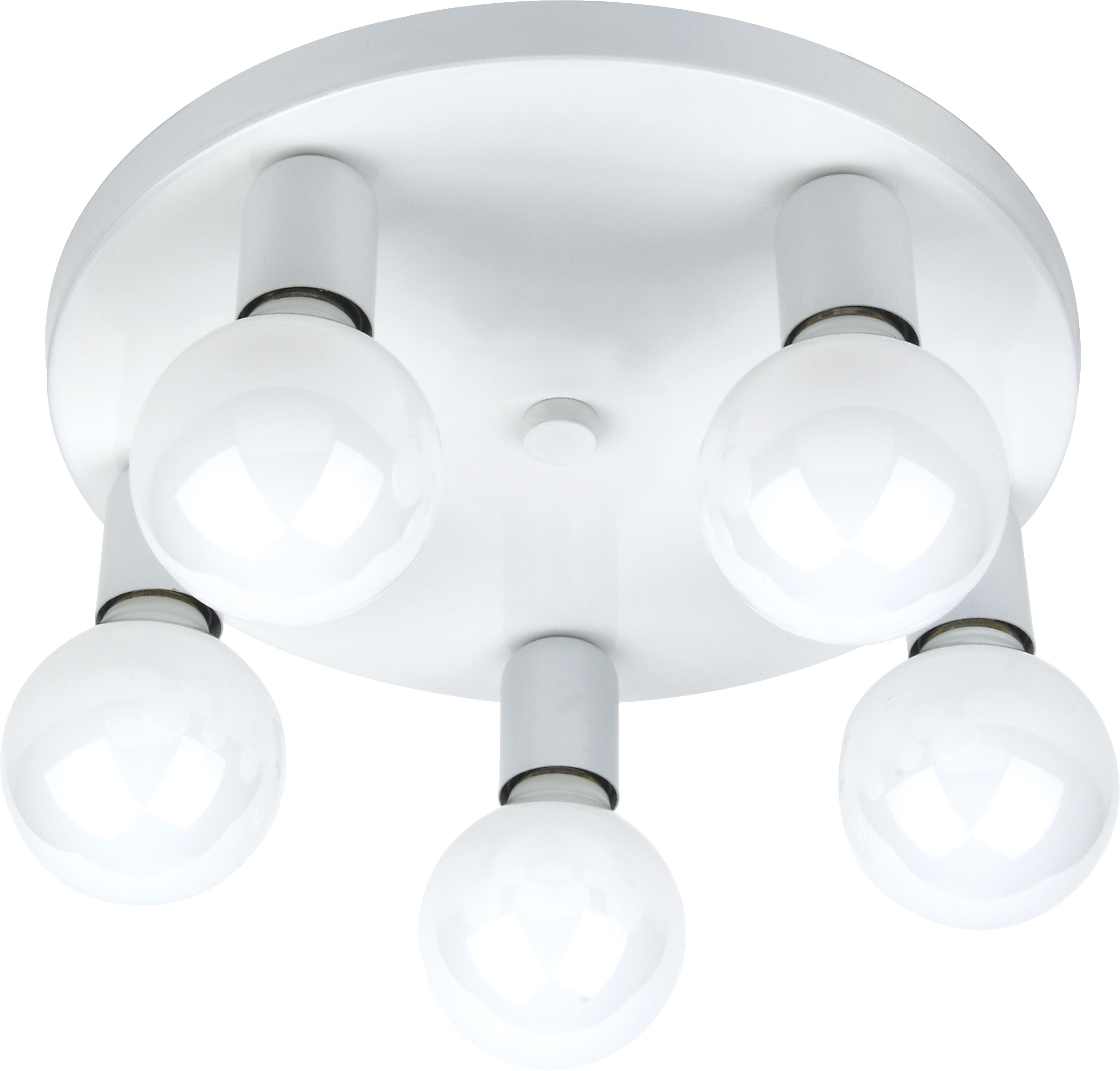 LED Rondell Ø35cm in weiß, dimmbar 5-flammig 5xE27