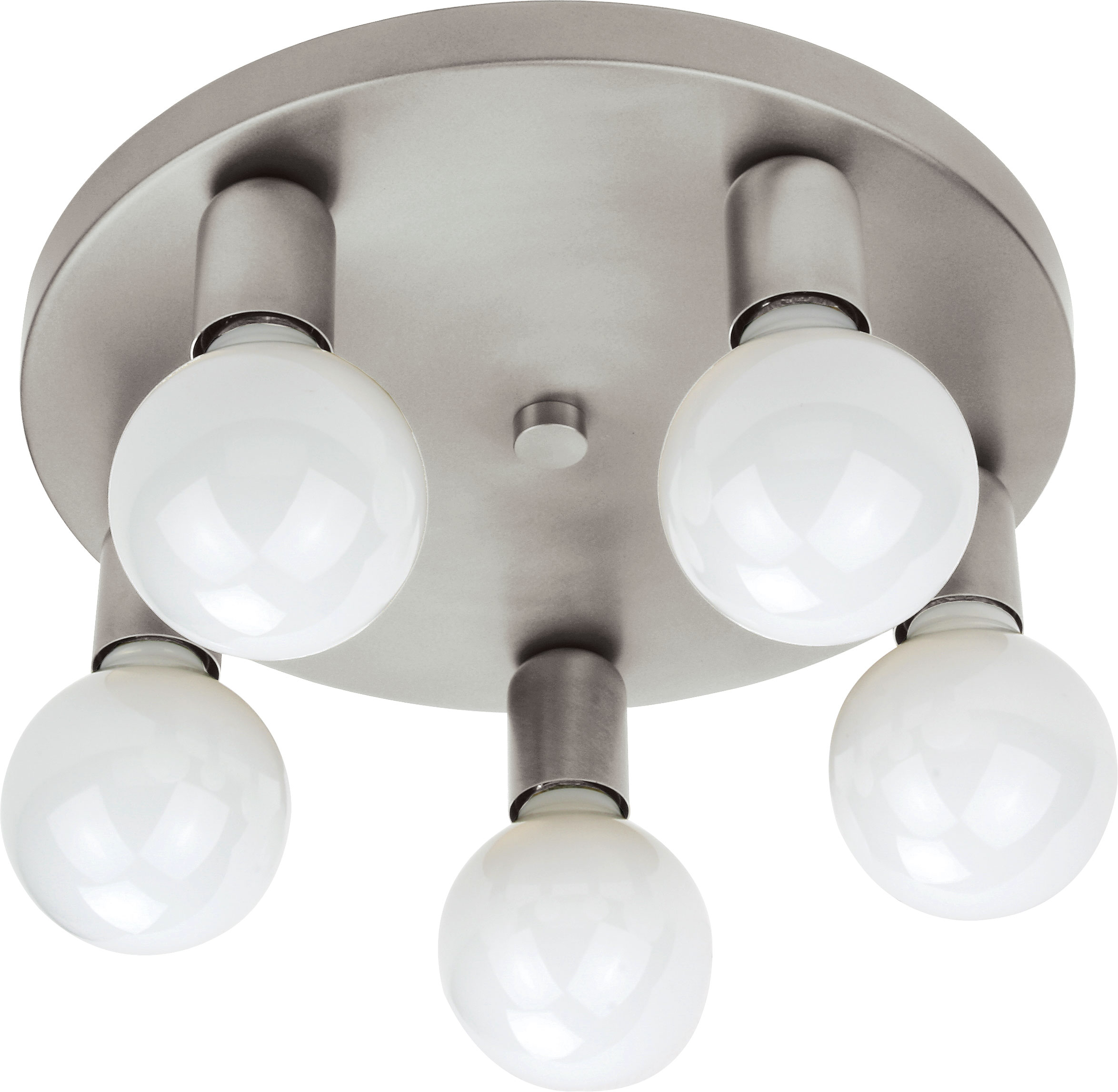 LED Rondell Ø35cm in nickel matt, dimmbar 5-flammi