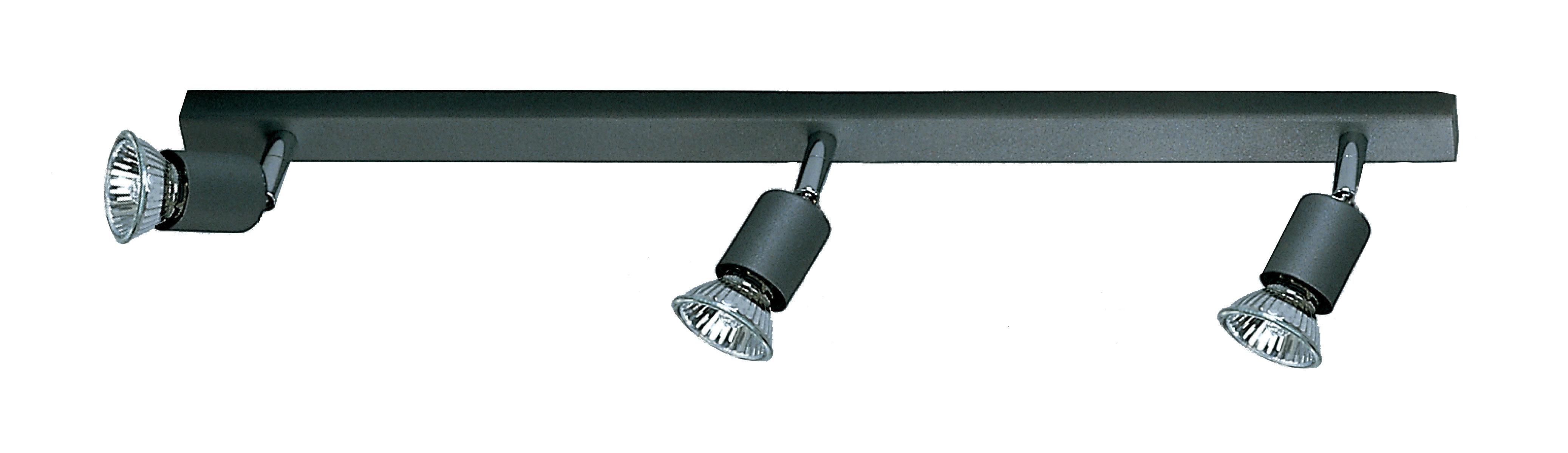 Florida Leiste 56cm in schwarz matt 3-flammig 3xGU