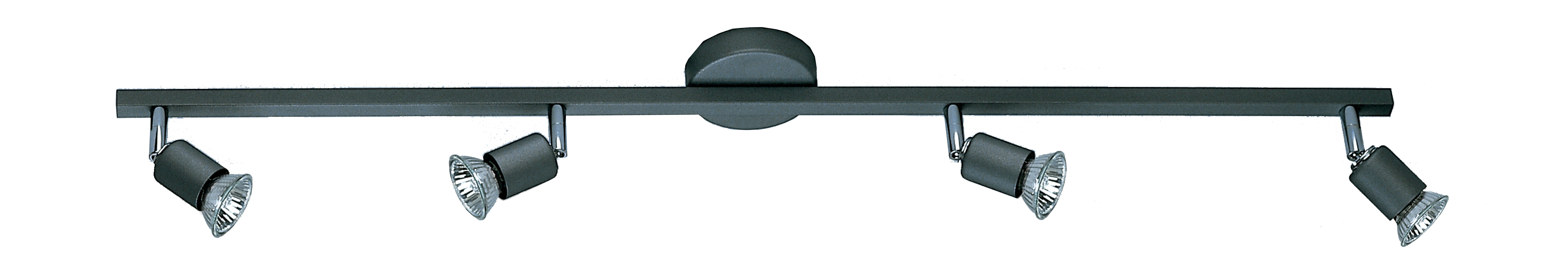 Florida Deckenleuchte 90cm in schwarz matt 4-flamm