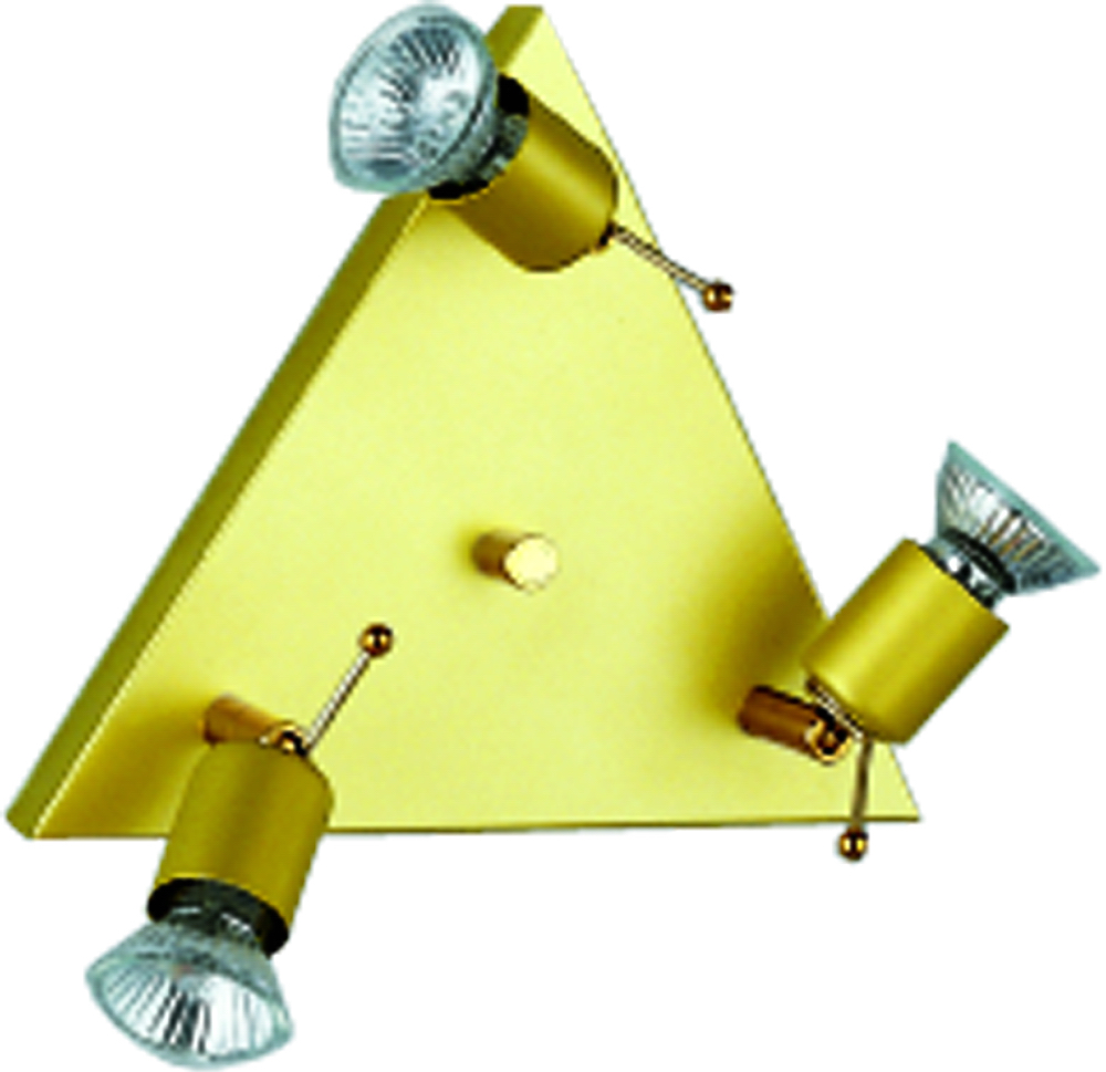 Florida Trioplatte 24cm in gold matt 3-flammig 3xG