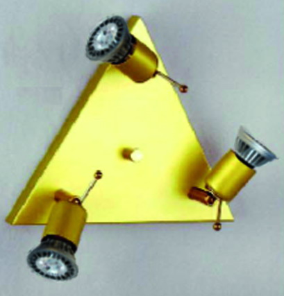 Florida Trioplatte 24cm in gold matt 3-flammig 3xG