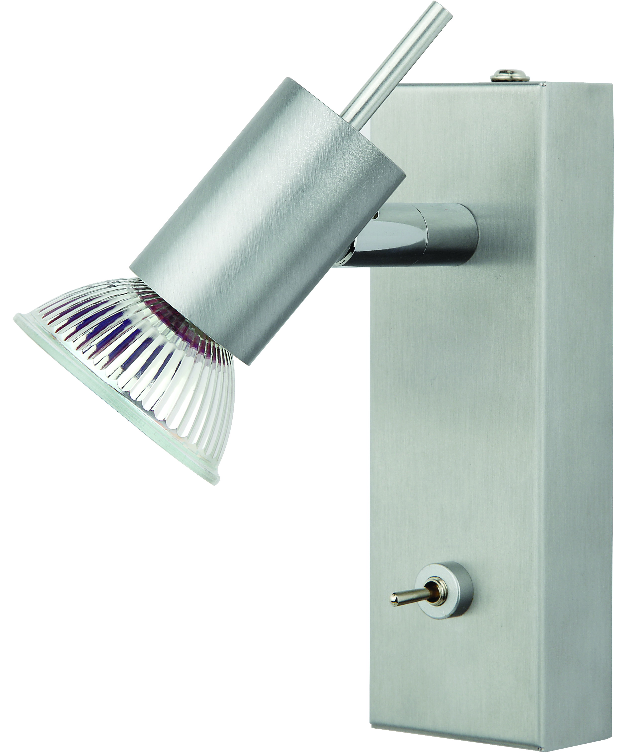 Niedrigvolt-Leiste 13,5cm mit Schalter in alu matt