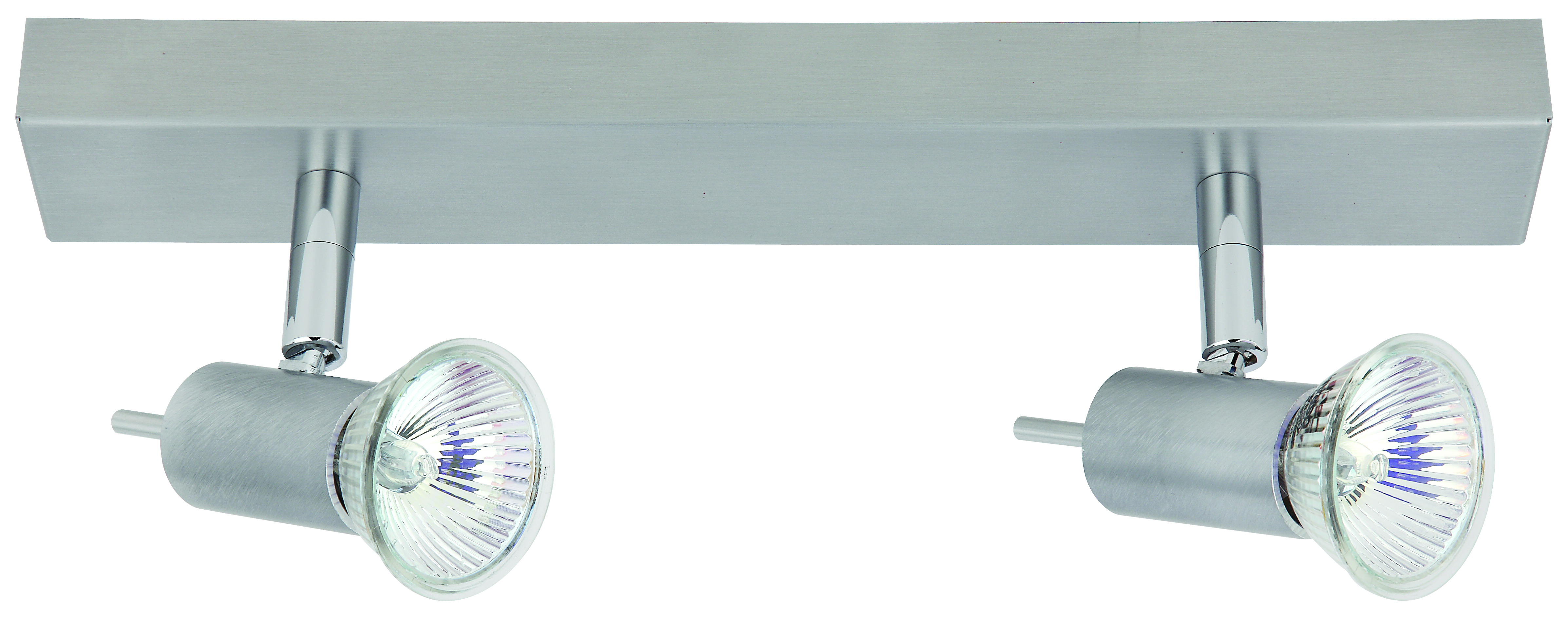 Niedrigvolt-Leiste 30cm in alu matt 2-flammig 