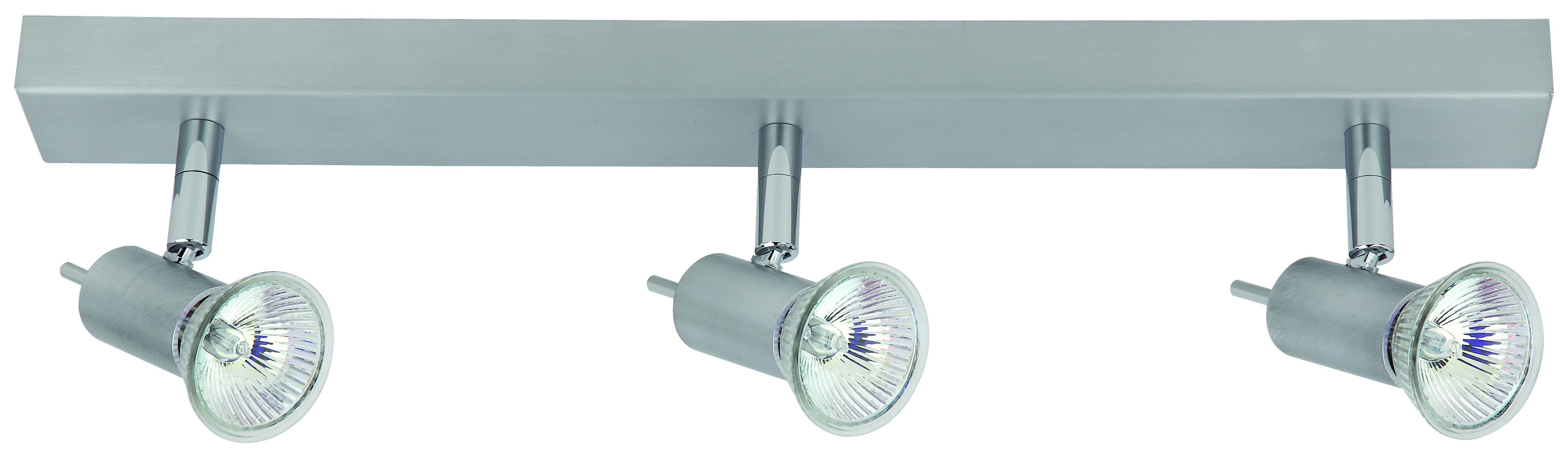 Niedrigvolt-Leiste 44cm in alu matt 3-flammig