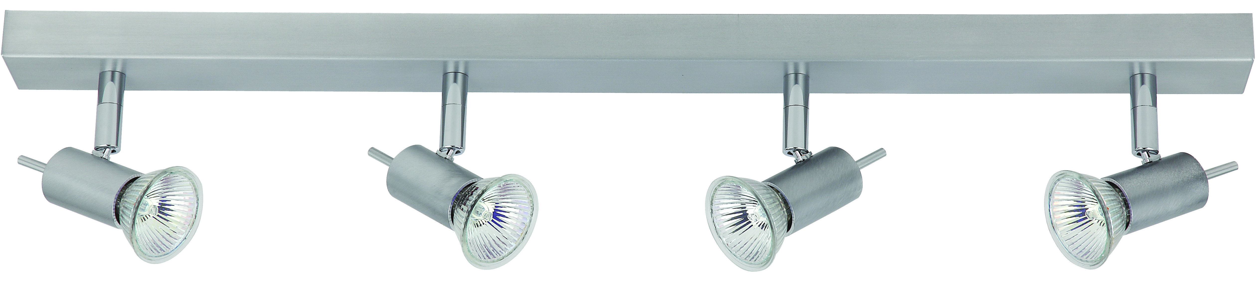 Niedrigvolt-Leiste 61cm in alu matt 4-flammig