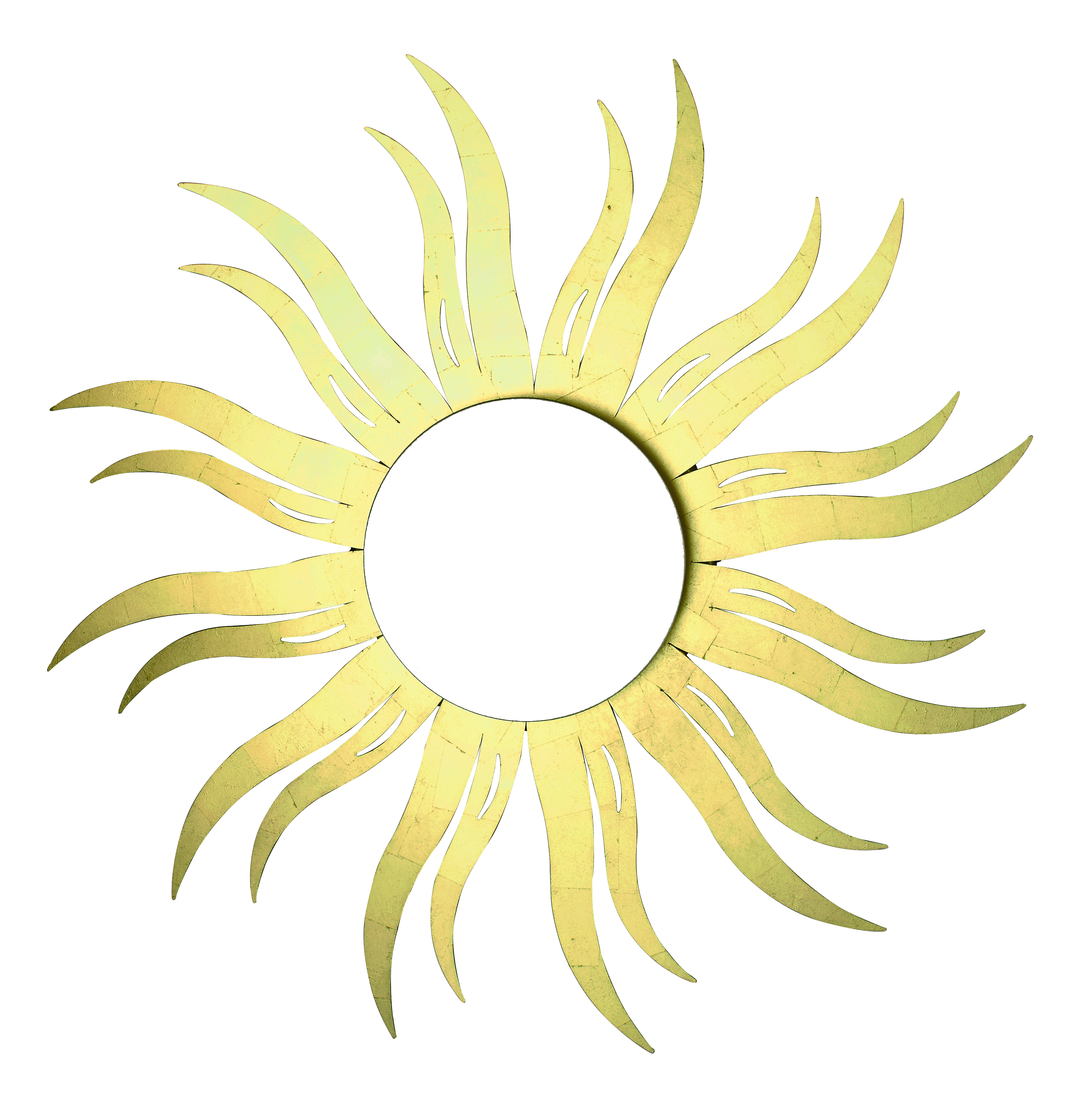 Wand-/Deckenleuchte „Sonne“ 1-flammig– Blattgold