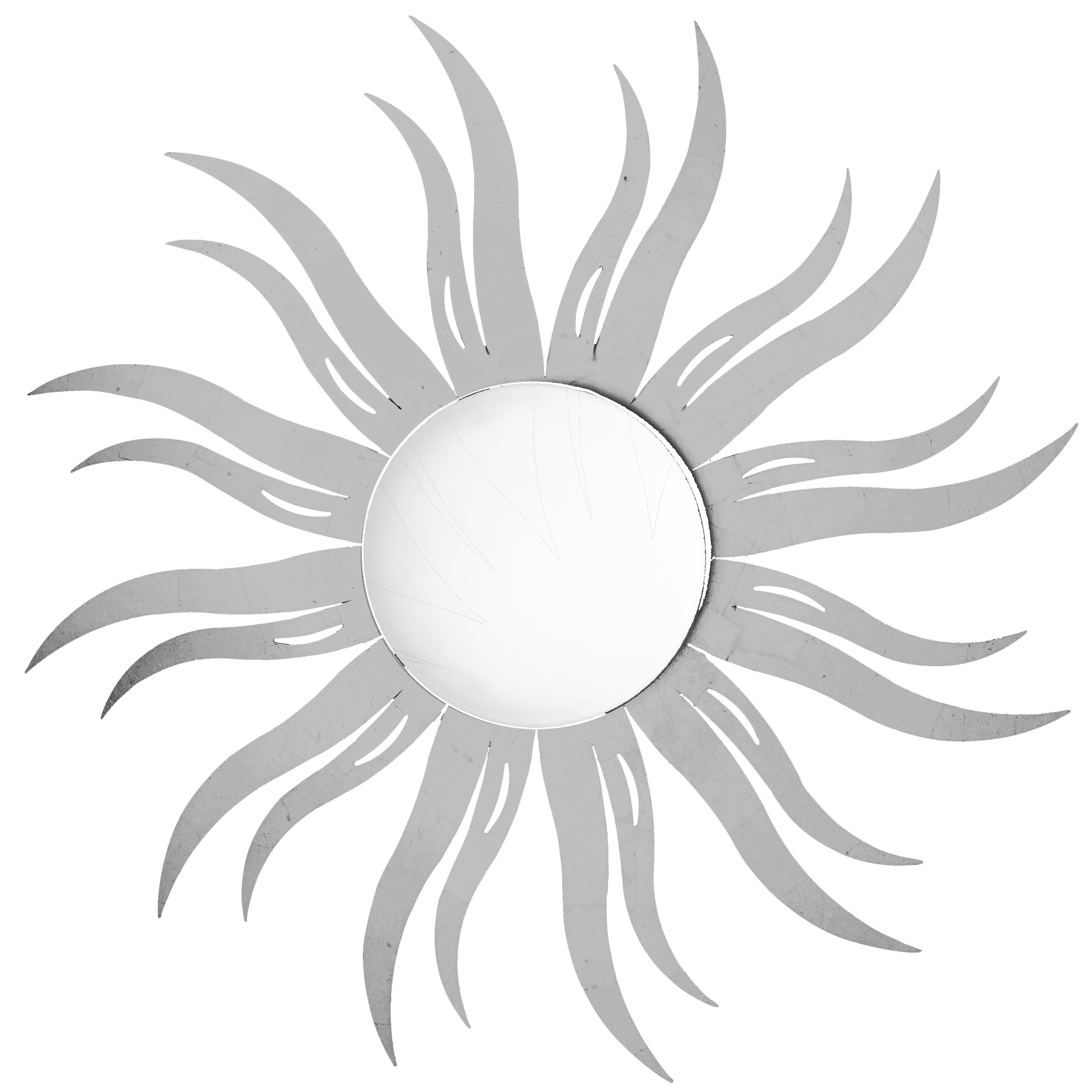 Wand-/Deckenleuchte „Sonne“ 1-flammig- Blattsilber