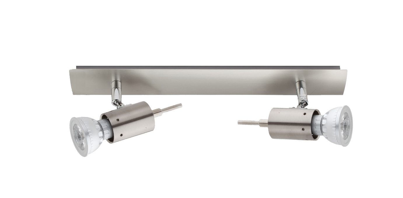 Sunrise LED Leiste 38cm in nickel matt 2-flammig 2