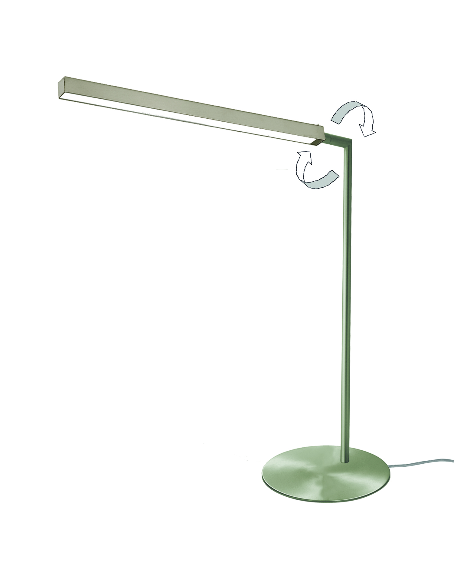 Penta LED Tischleuchte 42cm mit Schalter in nickel